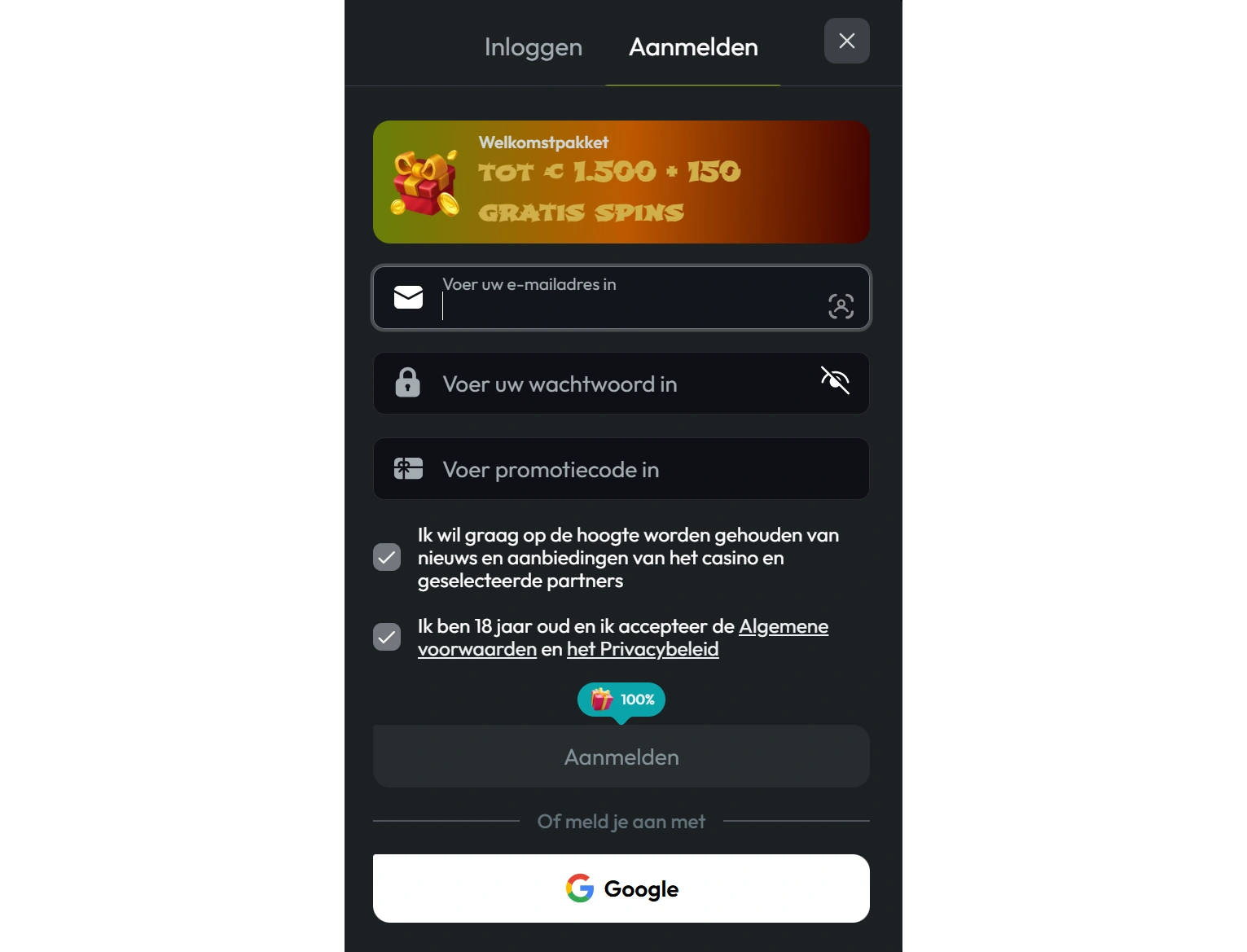 Registratie en Inloggen bij Makispin Casino