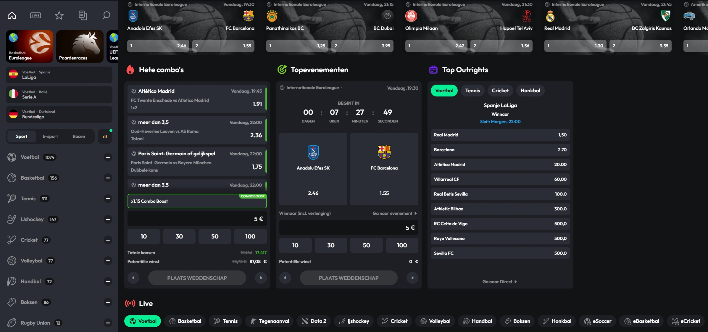 Sportweddenschappen bij Makispin Casino